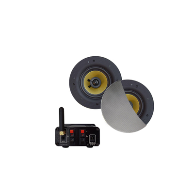 Aquasound Bluetooth Audio bluetooth audiosysteem - (30 watt / bt4.0 / auto-aux) - met rumba speakerset (mat chroom) - 230v/12v