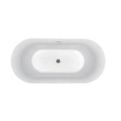 Royal Plaza Kolor Vico Baignoire îlot 170x78cm - avec vidage - blanc mat/Ciment mat