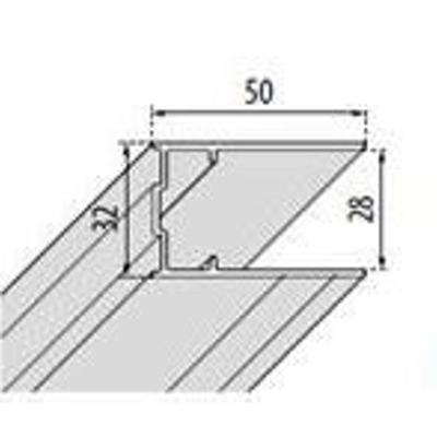 Novellini Young 2.0 verlengingsprofiel H=200cm chroom