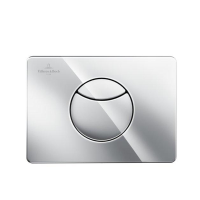 Villeroy & Boch Viconnect 2 knops bedieningsplaat - hoogglans chroom