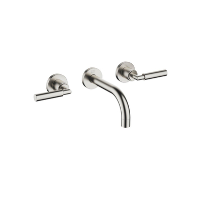 Dornbracht Tara afbouwdeel wastafelkraan - voorsprong 16cm - zonder waste - mat platina (grijs)