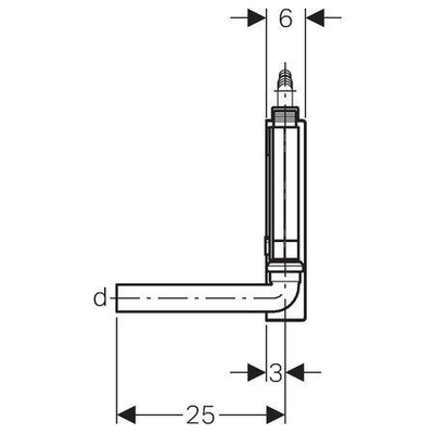 Geberit opbouwsifon - voor vaat- of wasmachines - D - 40mm - met afdekkap - waterslothoogte - 70mm - wit