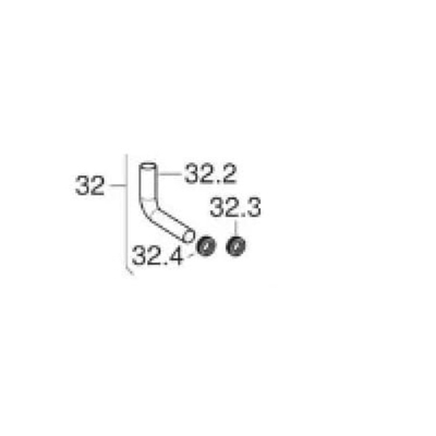 Geberit écrou de tuyau de chute + joint pour 1403xx