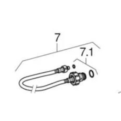 Geberit Gis aansluitslang vlotterkraan - 12cm - voor UP300/320
