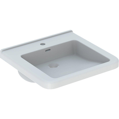 Geberit 300 Comfort Square lavabo pour fauteuil roulant avec trou de robinet avec trop-plein 55x52.5x15.5cm inclus KeraTect blanc