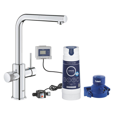 Grohe Blue Pure Minta Starterkit - S-Size - uittrekbare mousseur - chroom