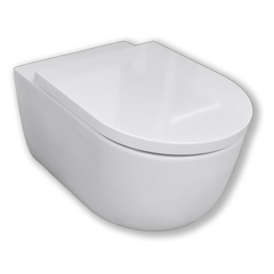 Royal Plaza Kolor Belbo WC suspendu 55cm chasse cyclonique sans rebord de rinçage blanc