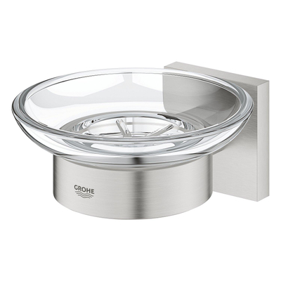 Grohe Start Cube Zeepschaal - met houder - wandmontage - Supersteel (RVS)