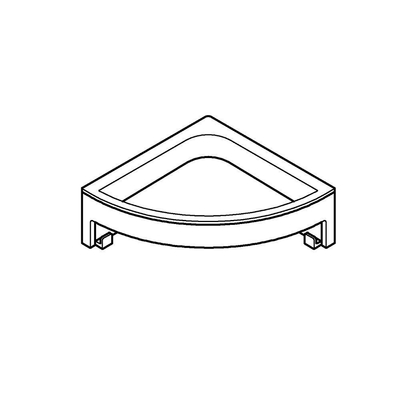 GROHE Start Cube Receveur de douche - 16x16x6cm - modèle d'angle - montage mural - chrome