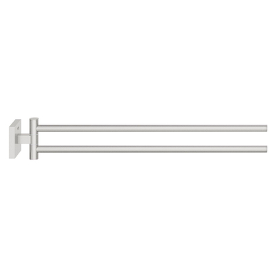 Grohe Start Cube Handdoekhouder - 43.8cm - 2-lids - draaibaar - Supersteel (RVS)