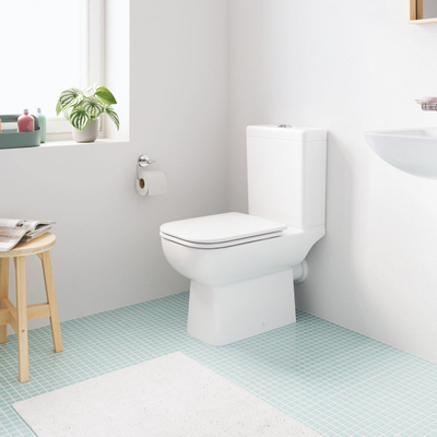 Grohe Start Edge Pack WC sur pied - 38.4x66.8x82.5cm - sans bride - avec réservoir - arrivée en dessous - abattant softclose et quickrelease - Blanc