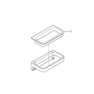 Grohe Start Cube Douchetray - 20x11x 6cm - wandmontage - Supersteel (RVS)