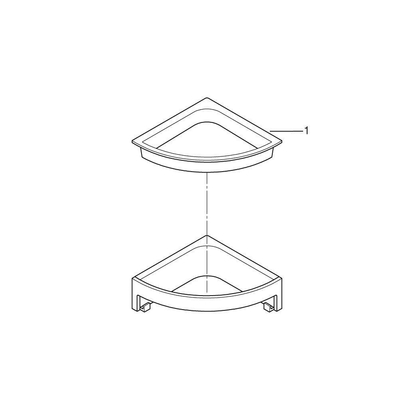 Grohe Start Cube douchetray - 16x16x6cm - hoekmodel - chroom