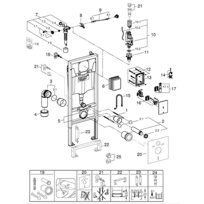 Grohe QuickFix Inbouwreservoir met frame