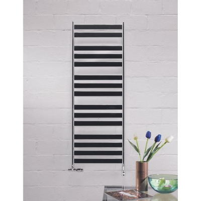 Zehnder Zeta Radiateur design électrique - 120x50cm - 500W - noir mat (RAL9205)