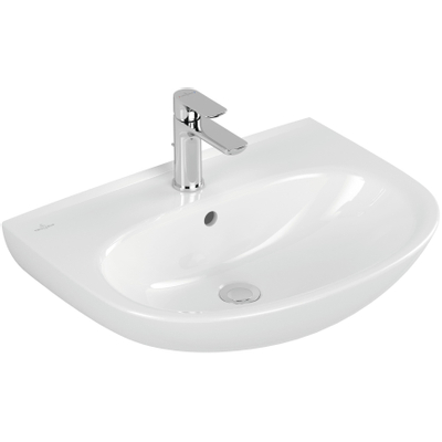 Villeroy & Boch O.novo Wastafel - 60x46x18cm - glans wit Alpin (wit) - met overloop