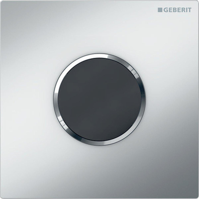 Geberit Type10 urinioir bedieningsplaat - batterij - ronde knop - mat chroom/easy-to-clean - mat chroom