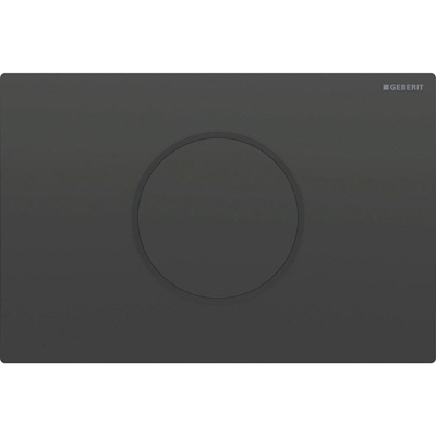 Geberit Sigma10 bedieningsplaat - ronde knop - reservoir 12cm - Infrarood - 230V,zwart/matzw