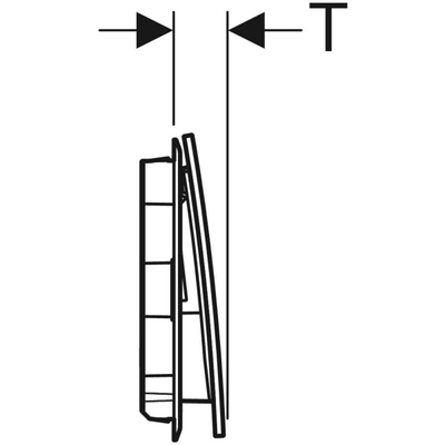 Geberit Sigma70 bedieningsplaat - 2 toets - messing geborsteld