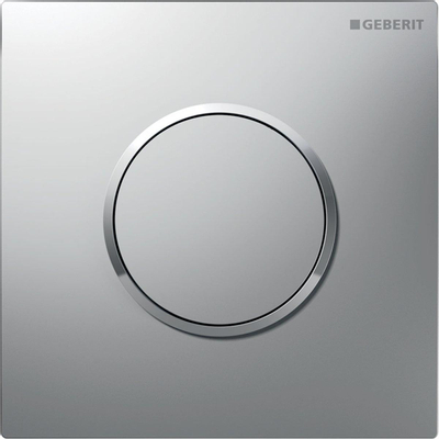 Geberit Type10 urinioir bedieningsplaat - pneumatisch - ronde knop - mat chroom/glans chroom/easy-to-clean - chroom glans