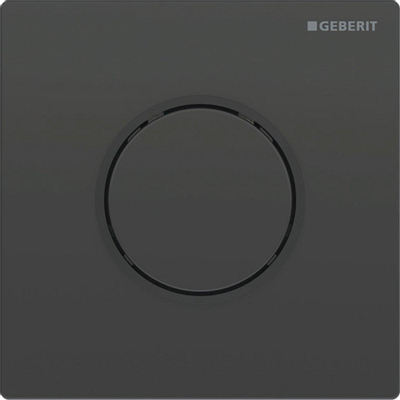 Geberit Type10 urinioir bedieningsplaat - pneumatisch - ronde knop - zwart Gitzwart RAL - 9005 - glans zwart