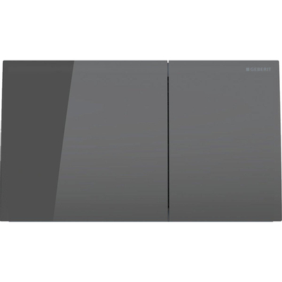 Geberit Sigma70 bedieningsplaat - 2-toets spoeling - rechthoekige knoppen - glas - lava (grijs)