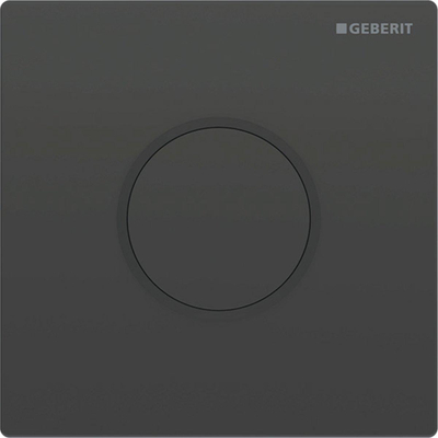 Geberit Type10 urinioir bedieningsplaat - batterij - ronde knop - zwwart/matzwart - glans zwart