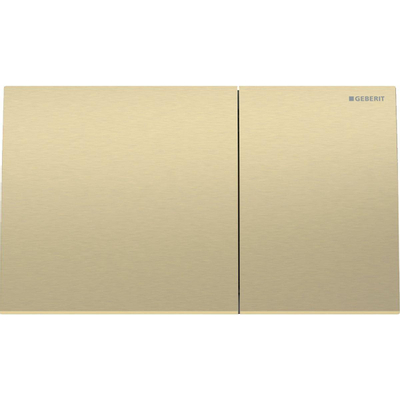 Geberit Sigma70 bedieningsplaat - 2-toets spoeling - rechthoekige knoppen - rvs messing (goud)