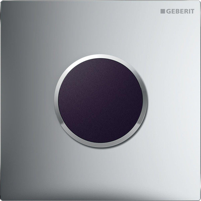 Geberit Type10 urinioir bedieningsplaat - 230V- ronde knop - mat chroom/glans chroom/easy-to-clean - mat chroom