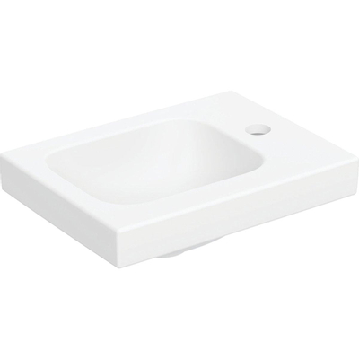 Geberit Icon light lave-mains 38cm 1 trou de robinet à droite sans trop-plein blanc mat