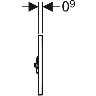 Geberit type 01 urinioir bedieningsplaat - 230V- rond - mat chroom/easy-to-clean
