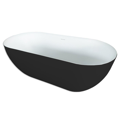 Royal Plaza Kolor Vico baignoire îlot 170x78cm blanc mat/noir mat