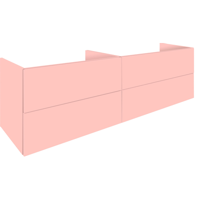 Royal plaza Intent meuble bas 130x45x59cm avec 4 tiroirs rose clair