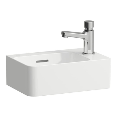 Laufen Val Lavabo 14.5x35x24.5cm 1 trou de robinet à droite avec trop-plein Céramique blanc