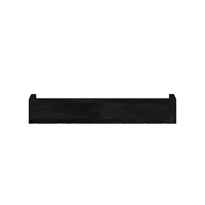 Looox Wood collection shelf BoX 60cm met bodemplaat zwart mat eiken zwart mat