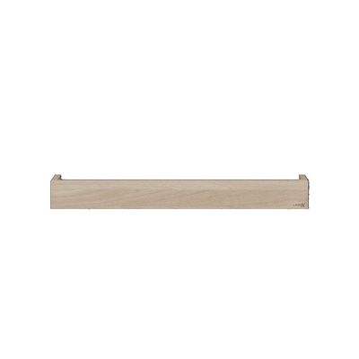 Looox Wood collection shelf BoX 90cm met bodemplaat rvs geborsteld eiken RVS geborsteld