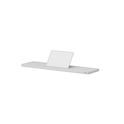 Étagère de baignoire Looox Wood collection 78cm avec support chêne blanc mat