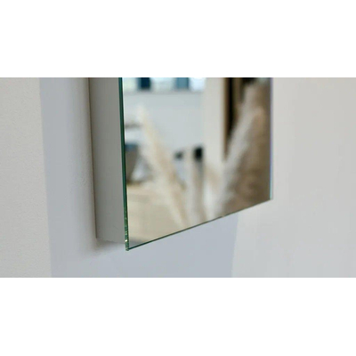 LoooX M-Line spiegel – vierkant – 40x40 cm – zonder verlichting – Aluminium (Zilver)