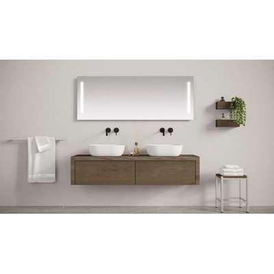 LoooX M-Line spiegel – rechthoek – 160x70 cm – directe LED – Aluminium (Zilver)