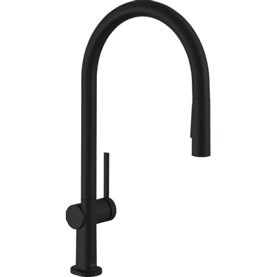 Hansgrohe Talis m54 Eengreeps keukenmengkraan - 210 met uittrekbare vuistdouche - 2 straalsoorten - ecosmart - mat zwart
