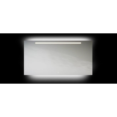 Looox Ml line miroir - 140x70 éclairage à LED en bas et en haut plus éclairage intégré