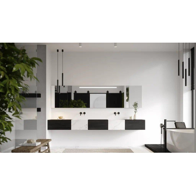 Looox X Line spiegel – 120x70 cm – directe en indirecte LED – spiegelverwarming – Aluminium