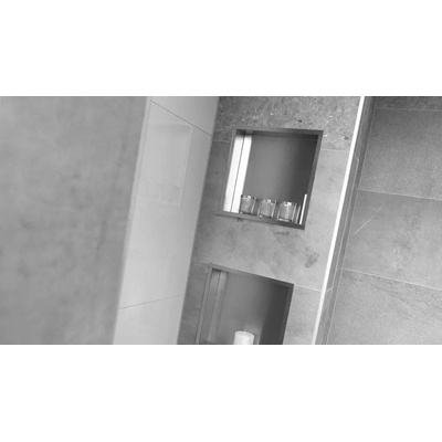 Looox BoX Niche de salle de bains 30x30x7cm avec cadre à encastrer blanc