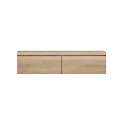 Looox Wooden Drawer BoX Meuble sous-lavabo 100x45x46cm 1 tiroir frein de chute Chêne old grey