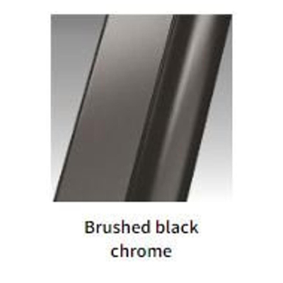 Novellini H art Inloopdouche - 100x200cm - Grijs glas - Brushed black chrome (gunmetal)