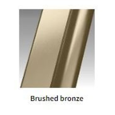 Novellini H art Inloopdouche - 100x200cm - Helder glas - Brushed bronze (brons)