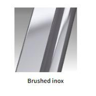 Novellini H art Inloopdouche - 100x200cm - Ribbelglas linea 1 - brushed inox (RVS)