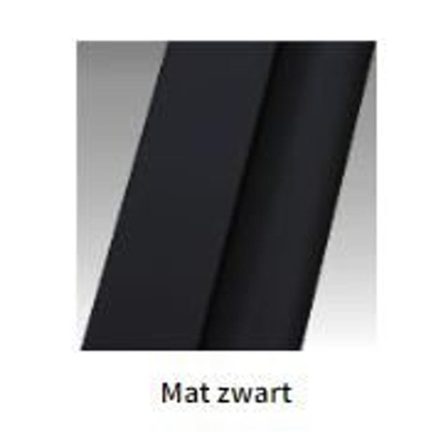 Novellini H art Paroi de douche à l'italienne - 140x200cm - Verre nervuré linea 2 - noir mat