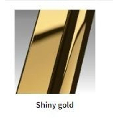 Novellini H art Inloopdouche - 100x200cm - Grijs glas - Shiny gold (goud)
