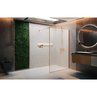 Novellini H art Inloopdouche - 140x200cm - Helder glas - mat zwart